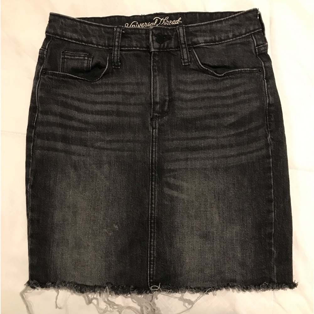 black jean skirt!